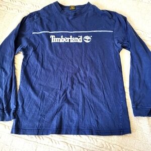 Vintage Timberland Long Sleeve Shirt size Mens M Blue